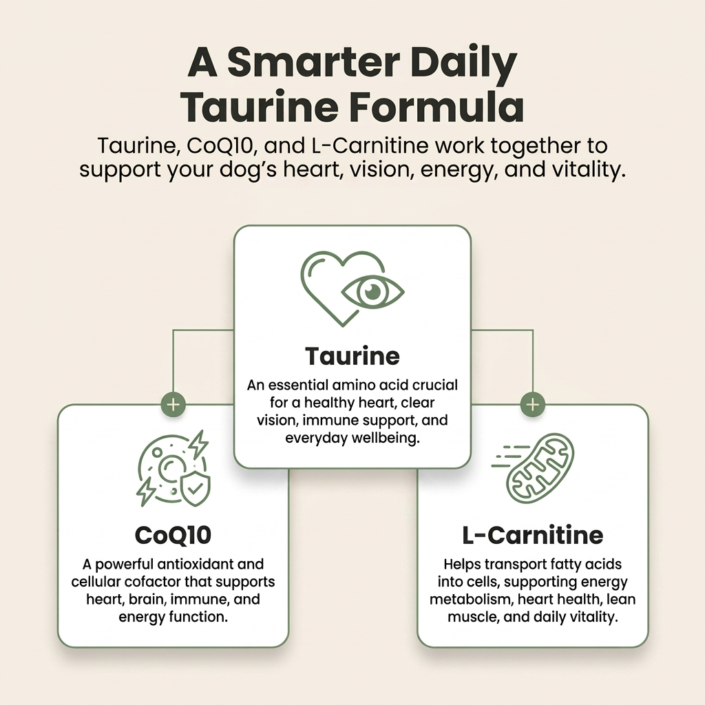 A smarter daily taurine formula - taurine, CoQ10, L-Carnitine