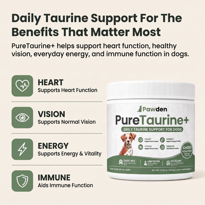 Daily taurine support for heart, vision, energy and immune