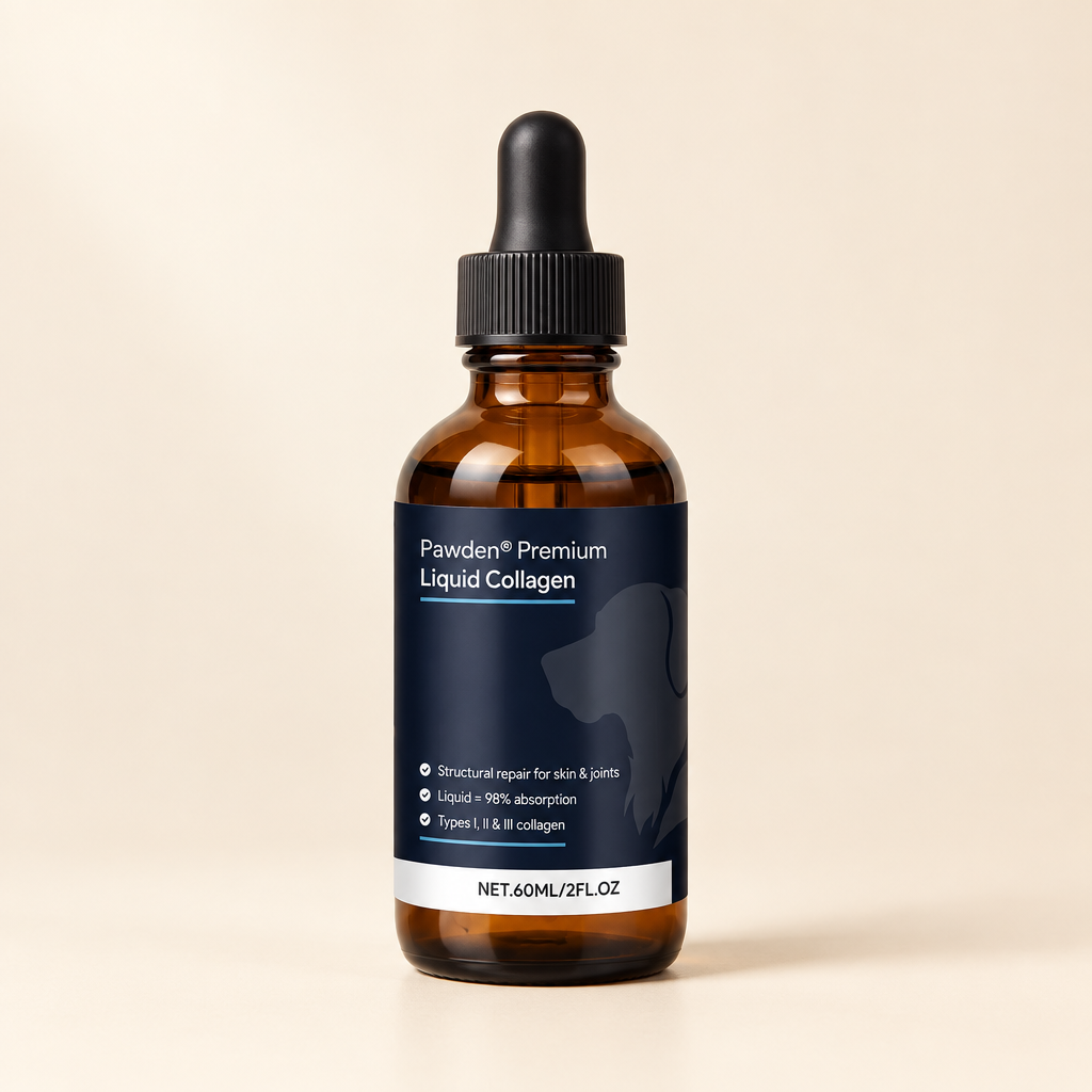 Pawden Liquid Collagen for Dogs bottle, 60ml with dropper